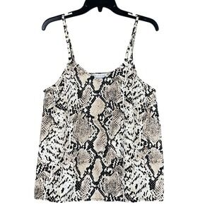 Hayden Los Angeles Snakeskin Cami Chic‎ Casual Lightweight Tank Top Womens M